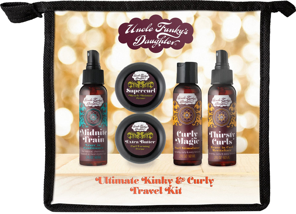 Uncle Funky's Daughter kit front packaging showing full product set for easy routine