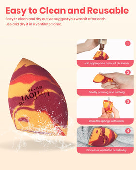 Unfovi travel pouch with sponges illustrating portability and hygiene
