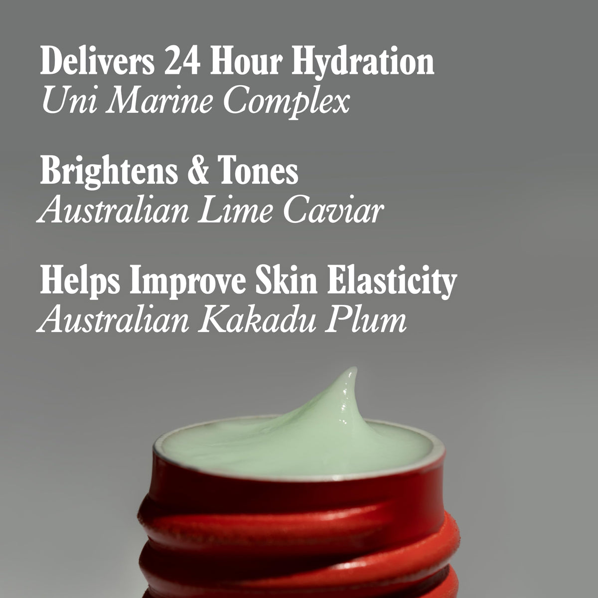 uni serum texture spread on skin showing fast-absorbing feel