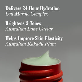 uni serum texture spread on skin showing fast-absorbing feel