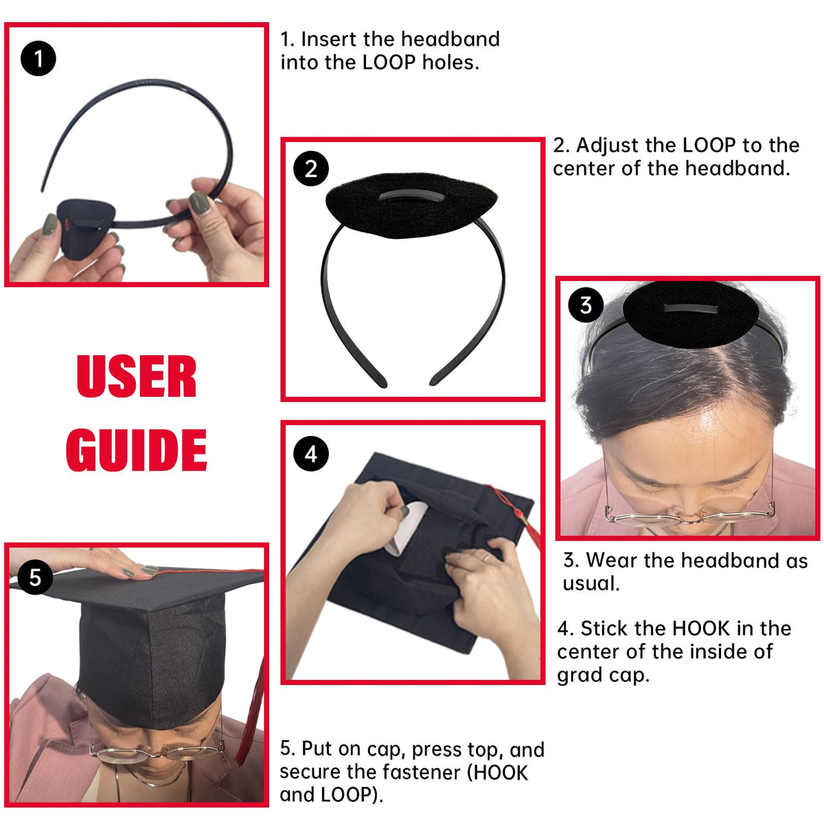 unibouti headband installed inside cap demonstrating invisible fit