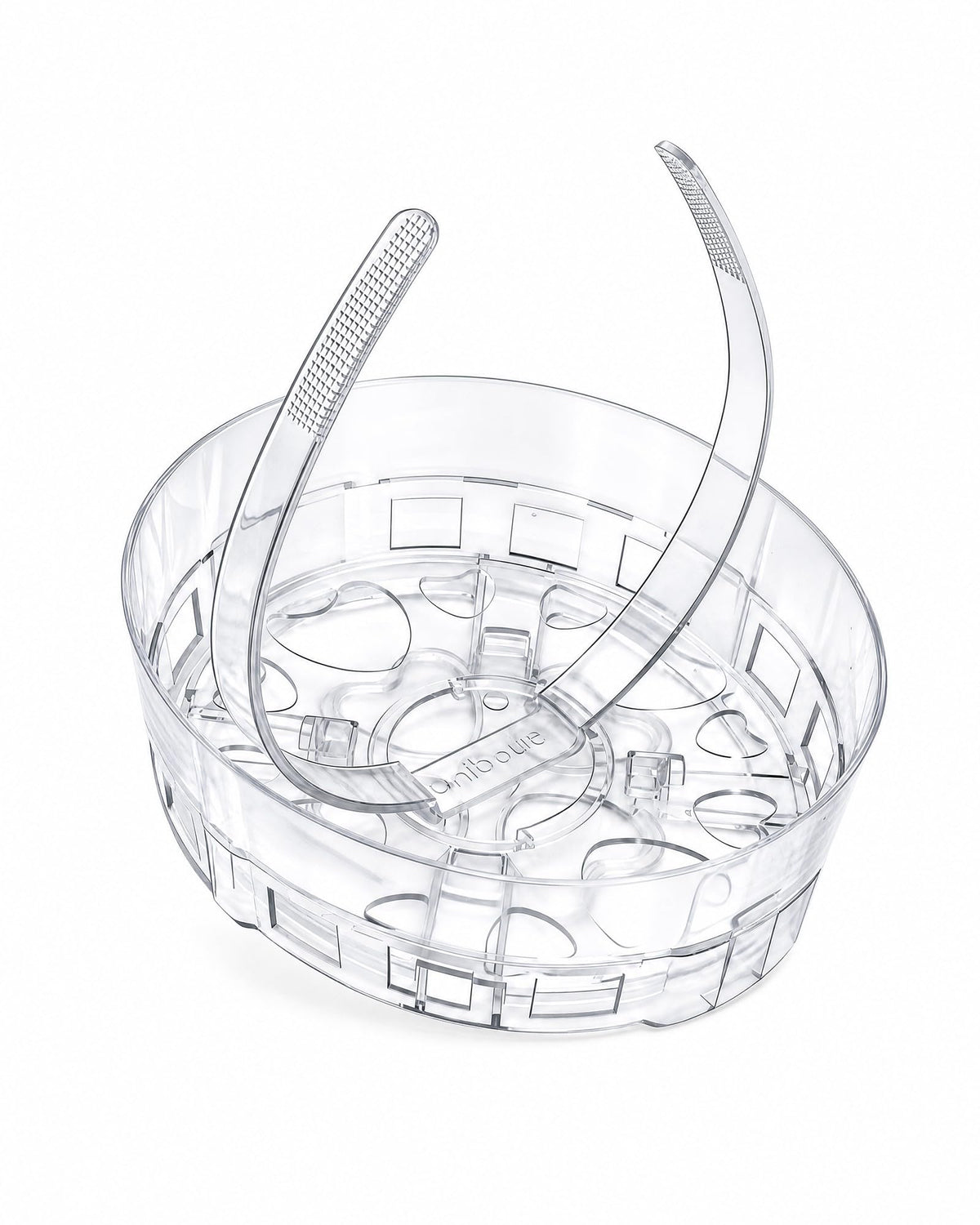 unibouti insert beside hand showing compact size and portability