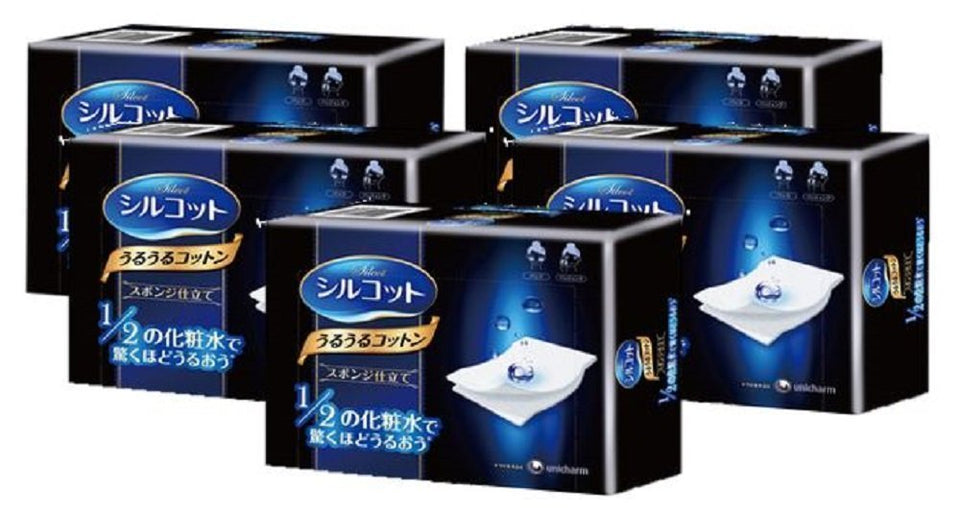 unicharm Silcot Uruuru front packaging showing sheets and convenience