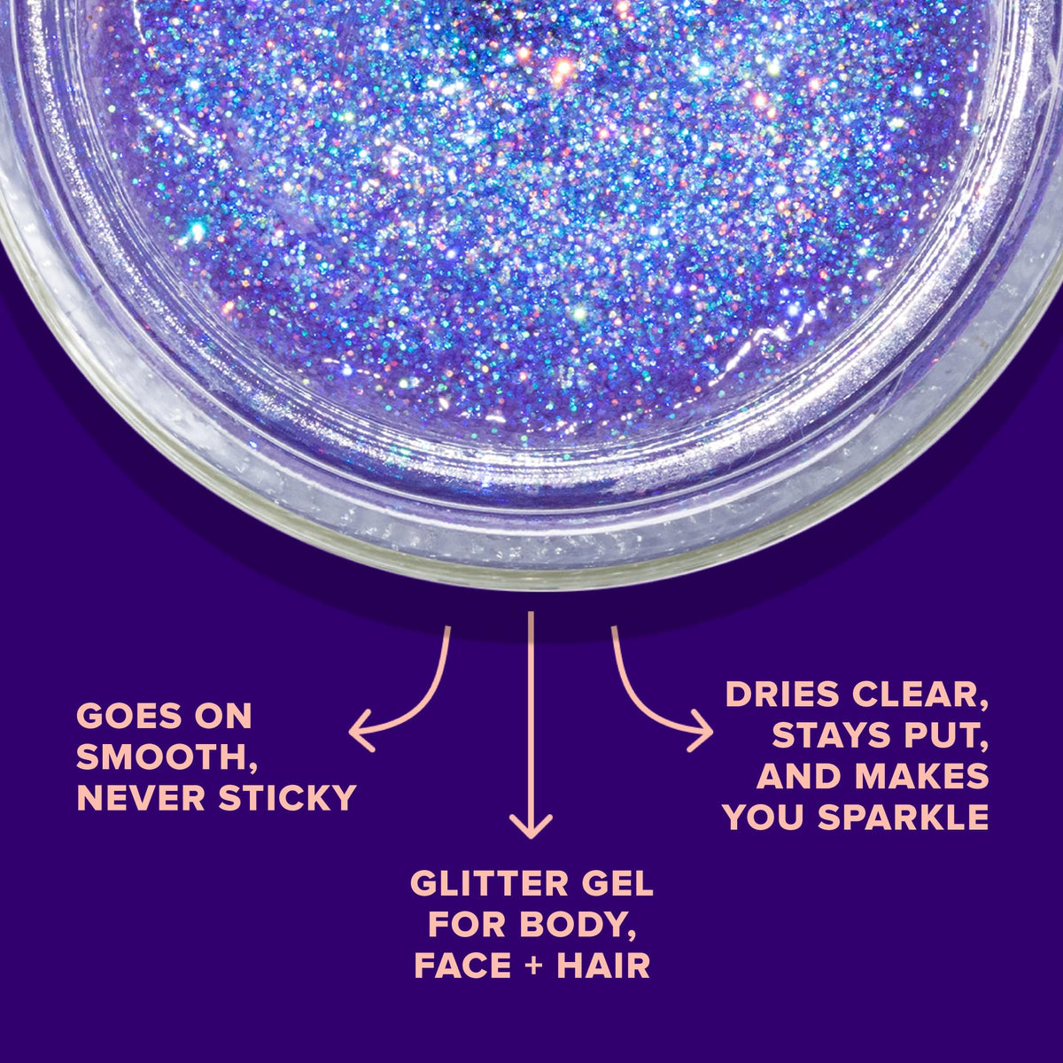 UNICORN SNOT gel applied on eyelid showing controlled sparkle and precise cosmetic finish