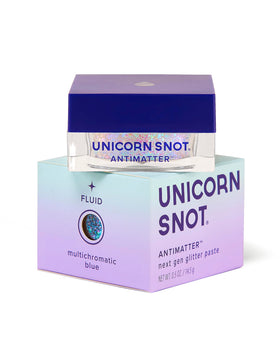 Unicorn Snot pot front view showing label and compact size benefit