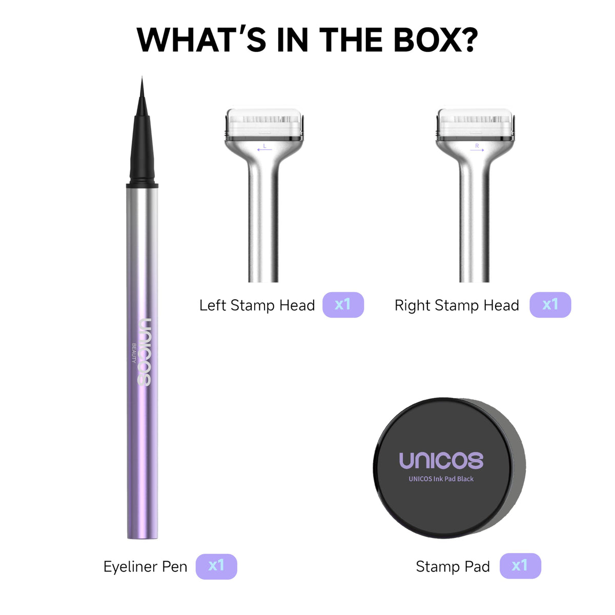Unicos placed in a travel makeup bag illustrating portability benefit