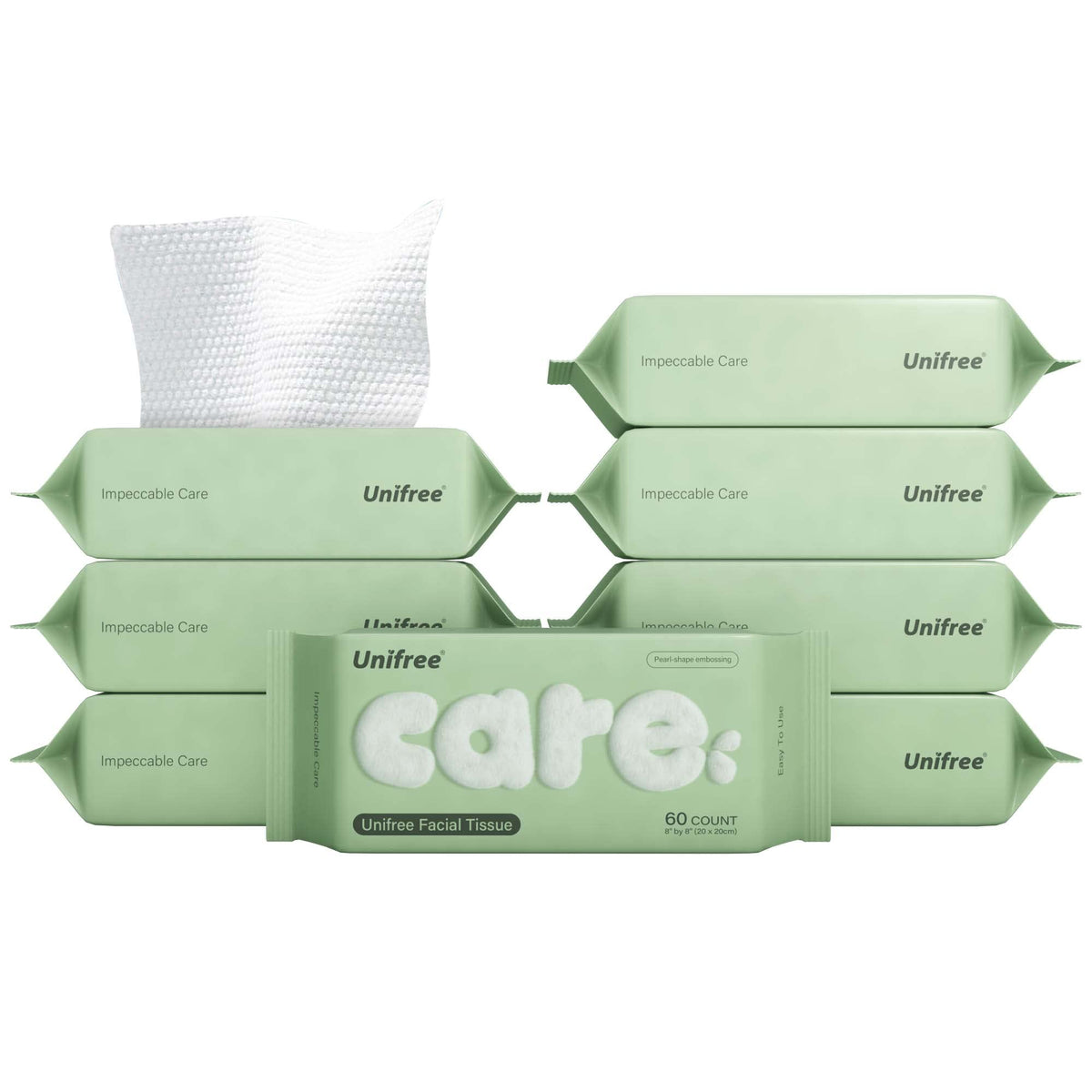 UNIFREE front packaging showing 8-pack and count for easy identification