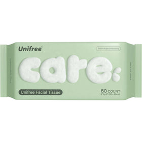 UNIFREE tissue cleaning a countertop, absorbent and lint-free benefit