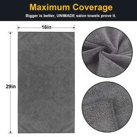 UNIMADE microfiber weave close-up showing soft texture and fast absorbency
