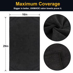 UNIMADE folded towel stack highlighting neat storage and quick access benefit