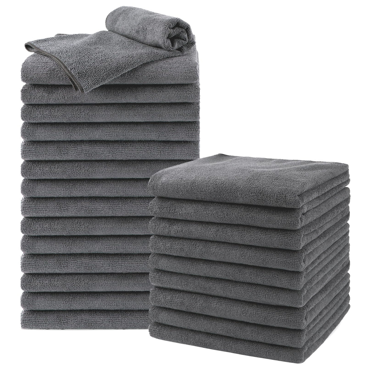 UNIMADE front pack of 24 grey salon towels showing value and quantity