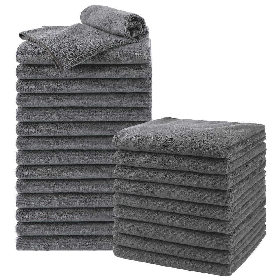 UNIMADE front pack of 24 grey salon towels showing value and quantity