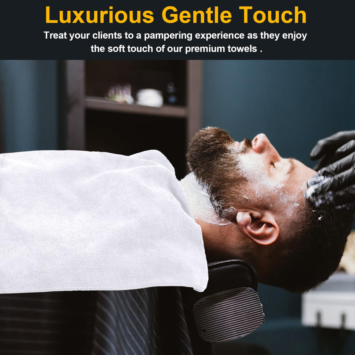 UNIMADE in use at salon shampoo station demonstrating gentle hair drying performance