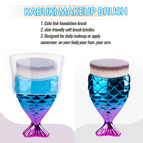 UNIMEIX applying liquid sunscreen evenly across cheek for streak-free finish