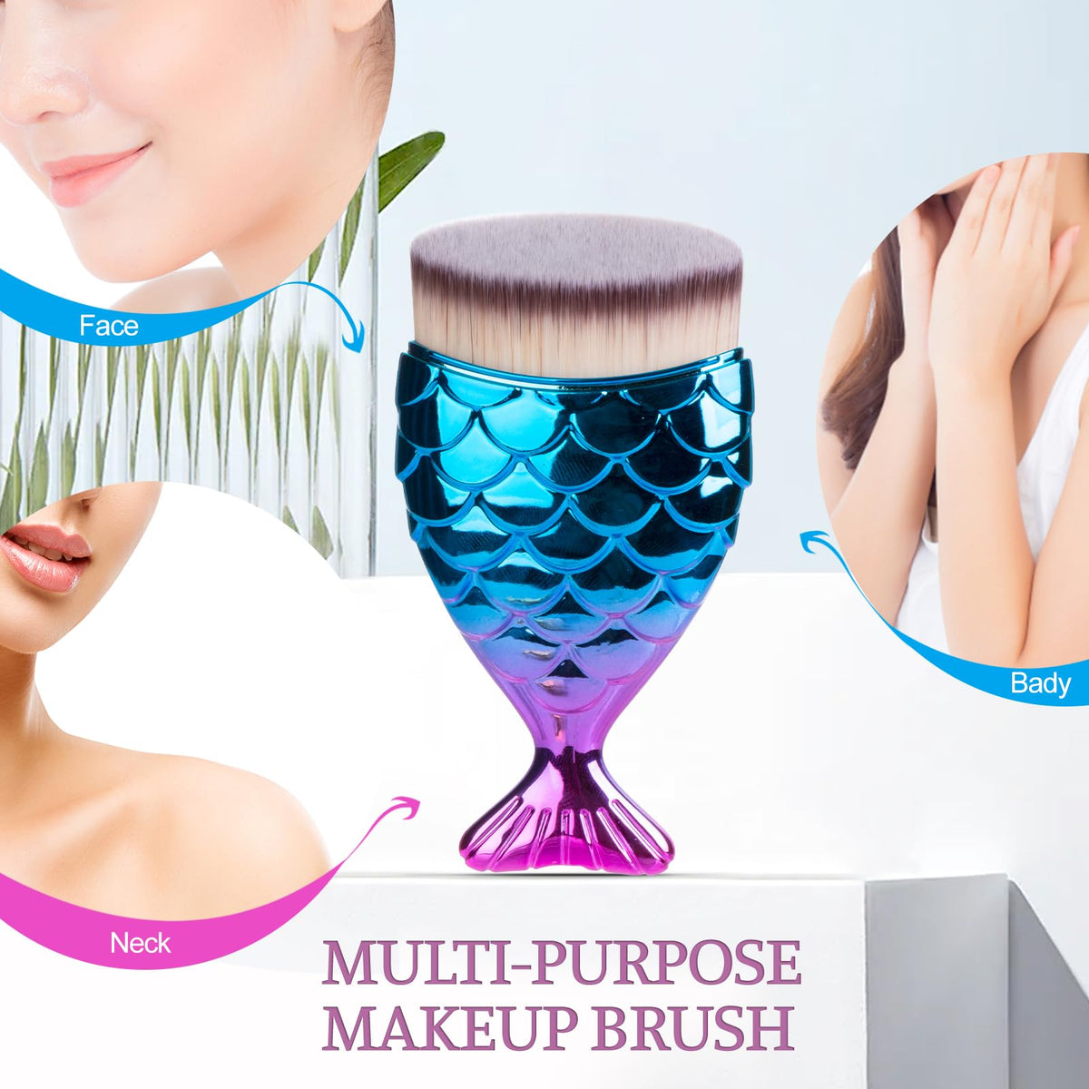 UNIMEIX bristle closeup showing soft synthetic fibers for gentle blending