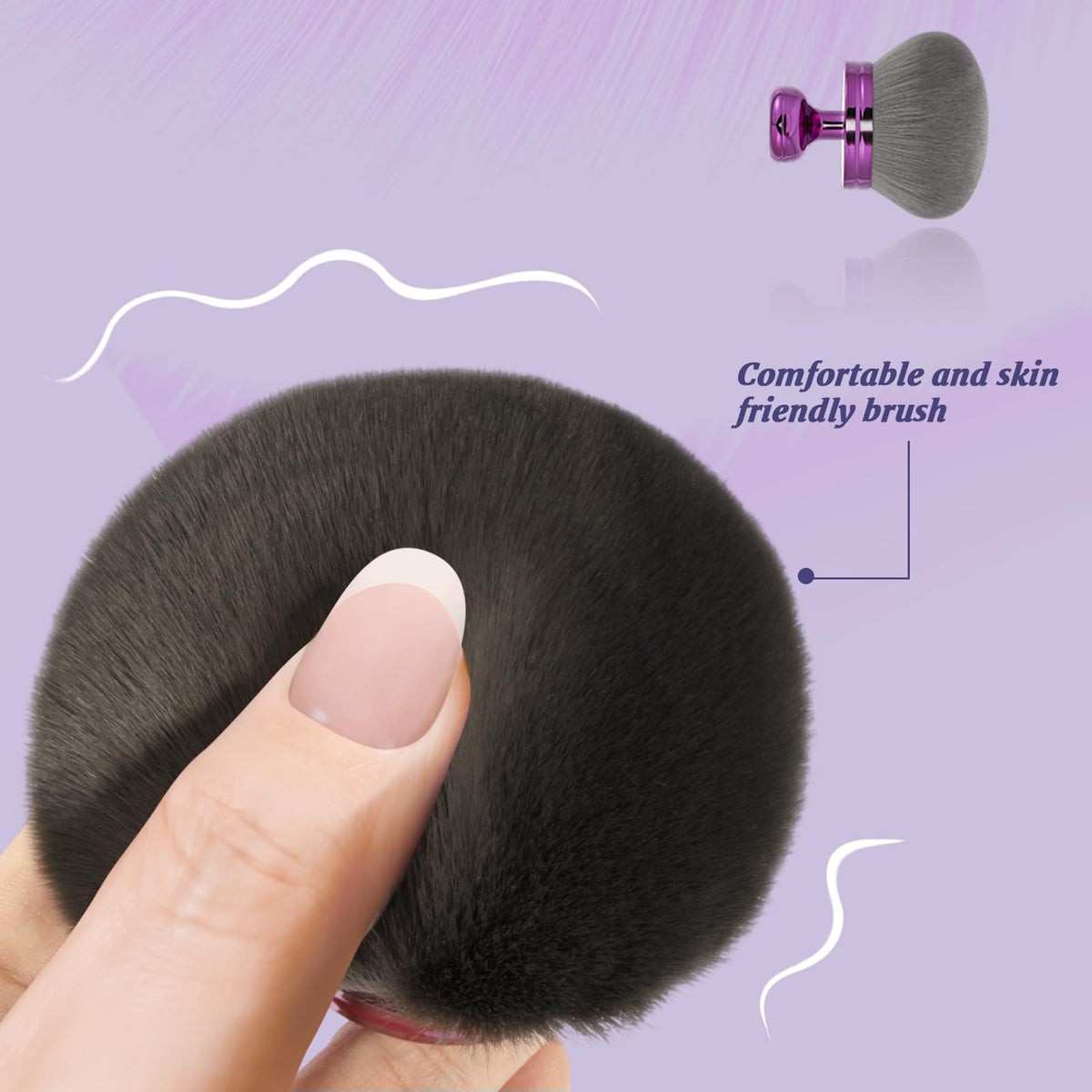 UNIMEIX brush applying self tanner to leg for streak-free application