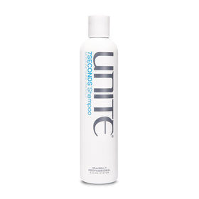 UNITE 7SECONDS shampoo front label showing size and formula benefits
