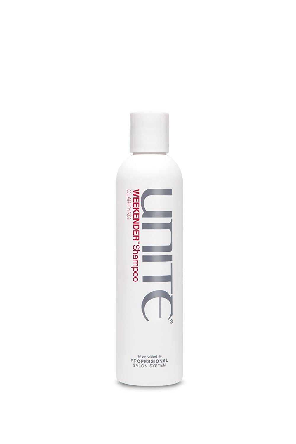 UNITE Hair WEEKENDER front packaging showing bottle and label for weekly clarifying benefits