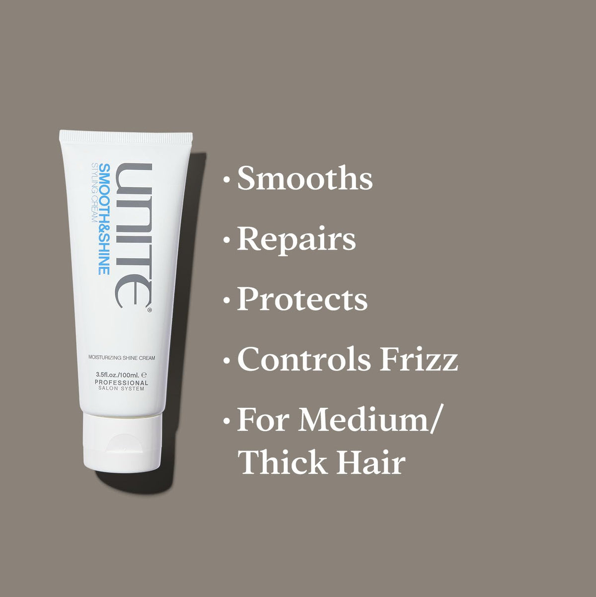 UNITE SMOOTH&SHINE texture close-up highlighting creamy finish and easy spreadability