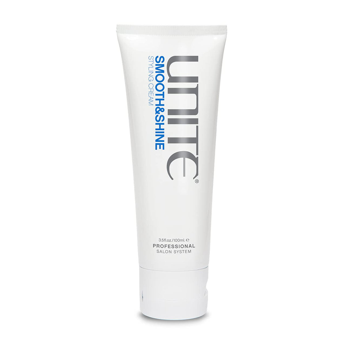 UNITE SMOOTH&SHINE front packaging showing product and size, conveys professional quality