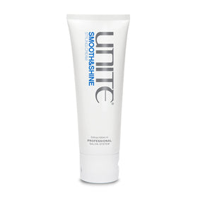 UNITE SMOOTH&SHINE front packaging showing product and size, conveys professional quality