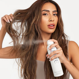 UNITE before and after hair showing added volume and natural texture