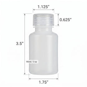 United Scientific pouring demo from narrow mouth for controlled refill and less waste