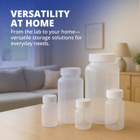 United Scientific bottles arranged with travel items illustrating organized carry convenience