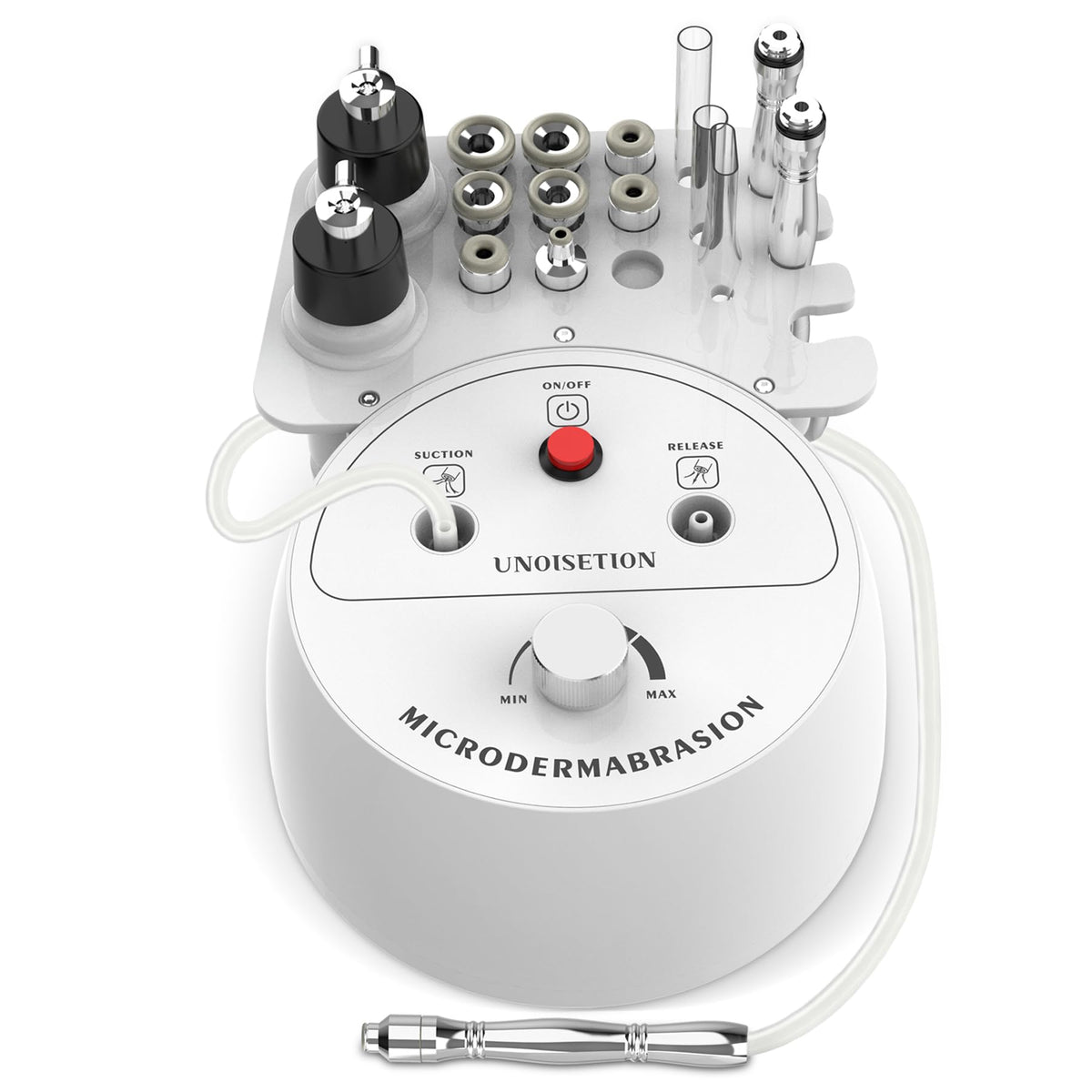 UNOISETION front view showing compact machine and controls for convenient treatments