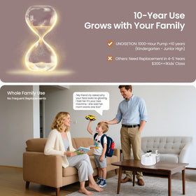 UNOISETION in-use with mom performing quick facial treatment for brightening skin