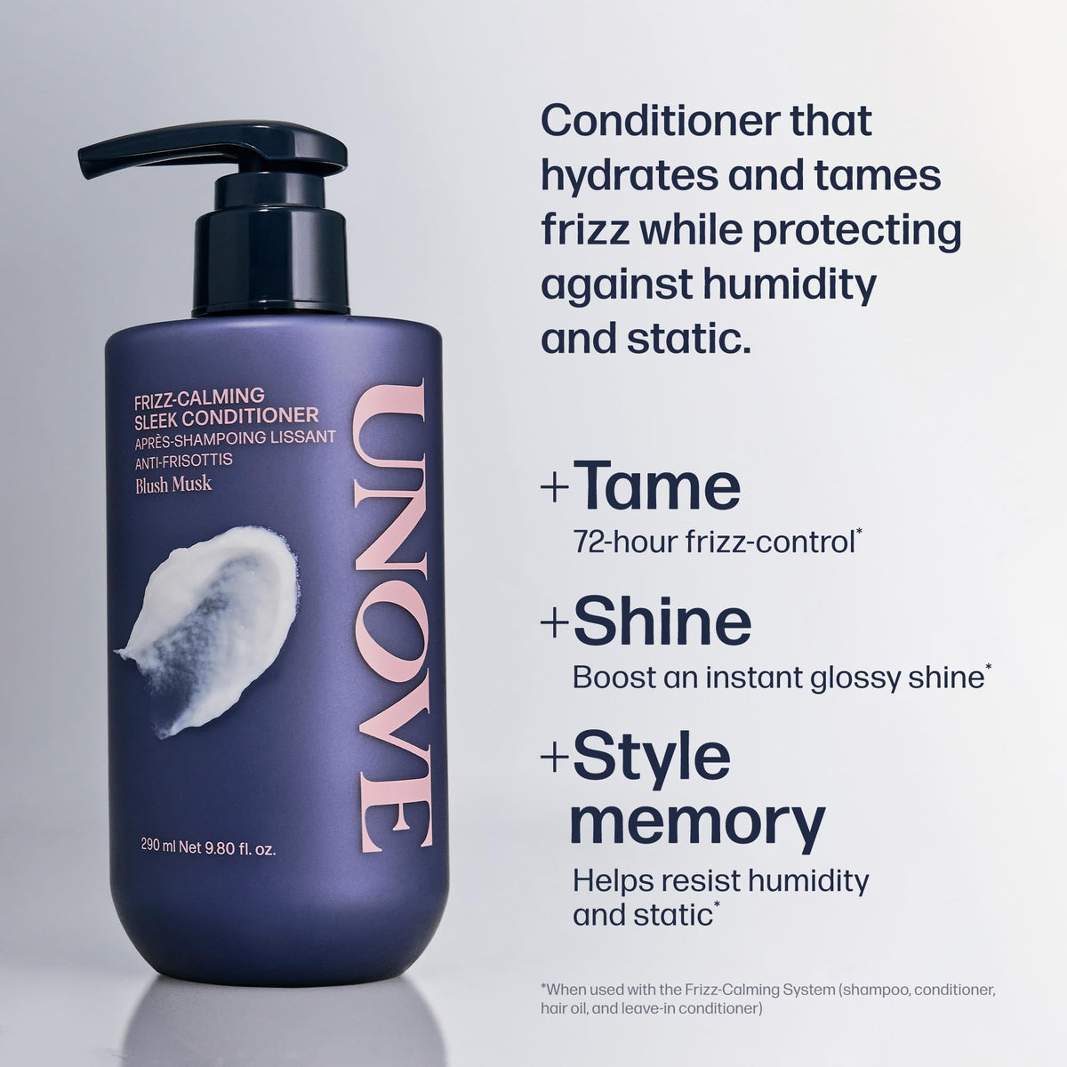 UNOVE back label close-up with ingredients and use directions for informed choice