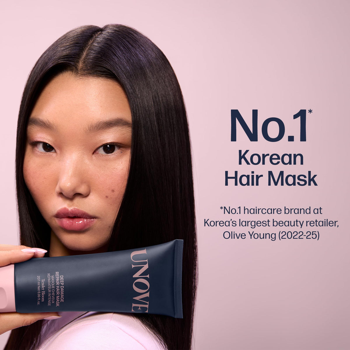 UNOVE close-up texture of mask demonstrating creamy keratin-rich formula