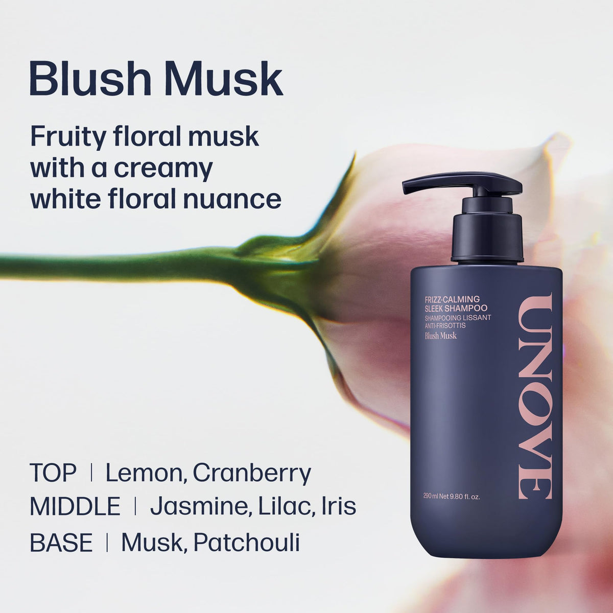 UNOVE floral and citrus elements representing the blush musk scent profile