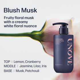 UNOVE floral and citrus elements representing the blush musk scent profile