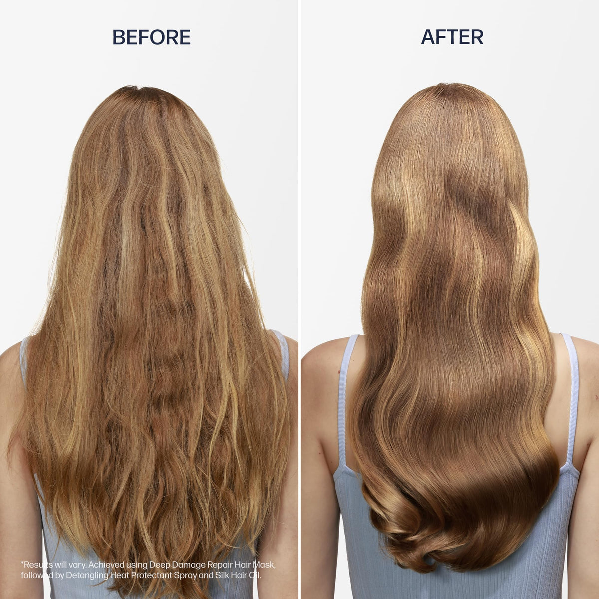 UNOVE oil applied on hair strand demonstrating smoothing effect and frizz control