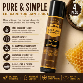 Untamed Organics organic beeswax chunk beside a balm tube highlighting protective barrier benefits