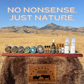 Outdoor scene with Untamed Organics balm in a jacket pocket for on-the-go weather protection