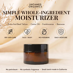 Untamed Organics open tin displaying smooth balm texture for easy spreading