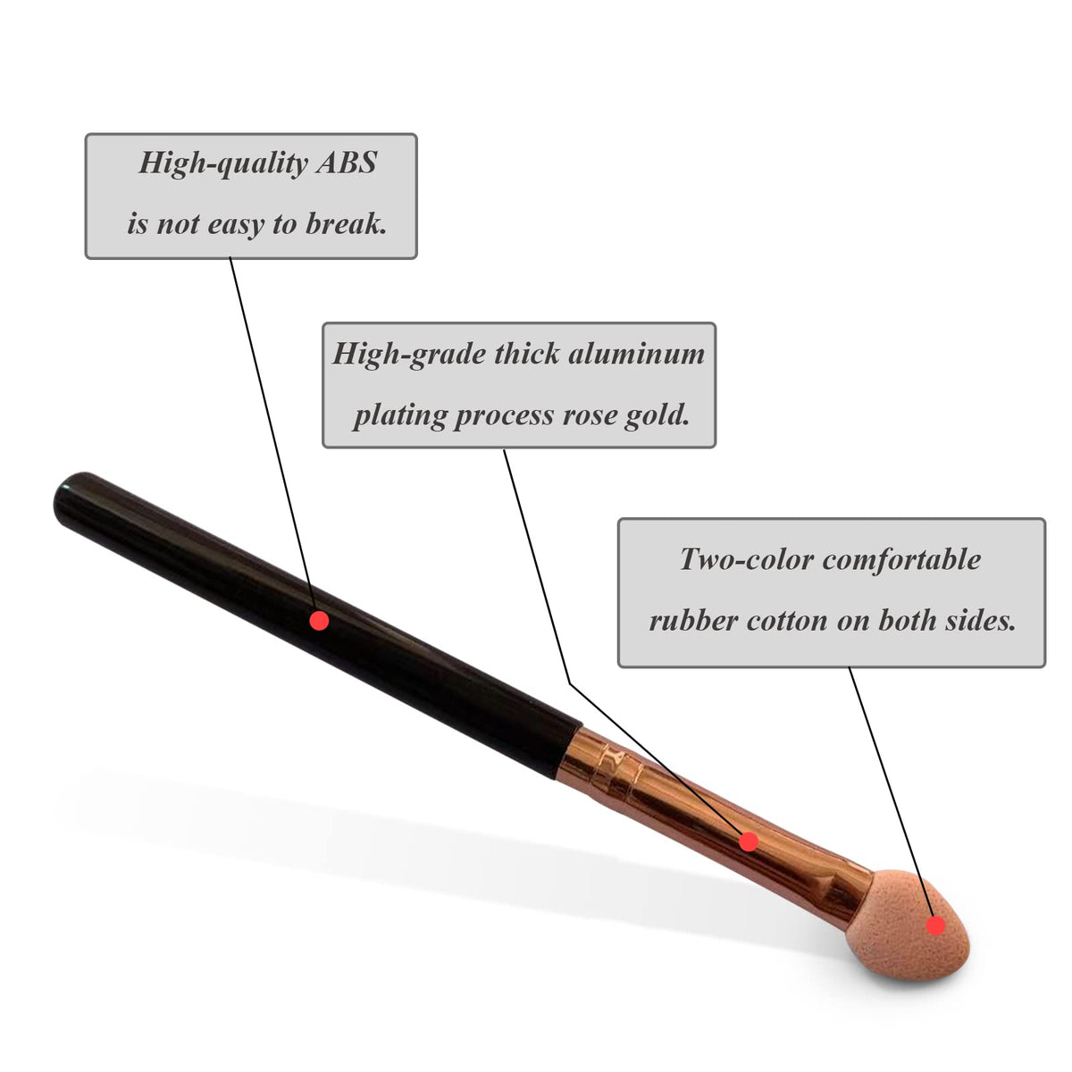 UorPoto applicator placing shimmer on eyelid for exact glitter placement