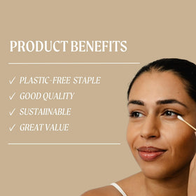 UpCircle close-up of soft cotton tips and bamboo sticks for precise application