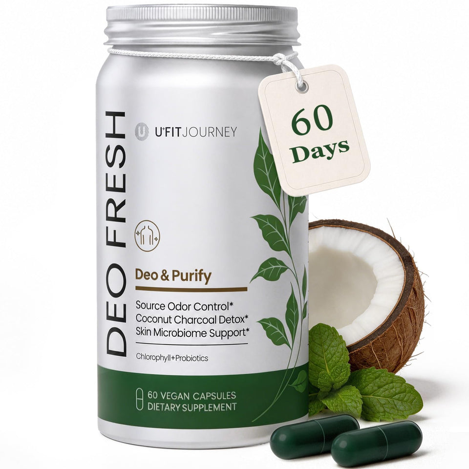 U+FITJOURNEY front bottle view showing clean packaging and benefit