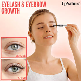 UpNature wand applying oil precisely to lashes for neat targeted application