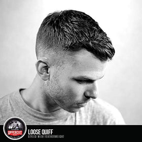 Uppercut Deluxe in bathroom setting showing everyday use and barbershop-quality styling