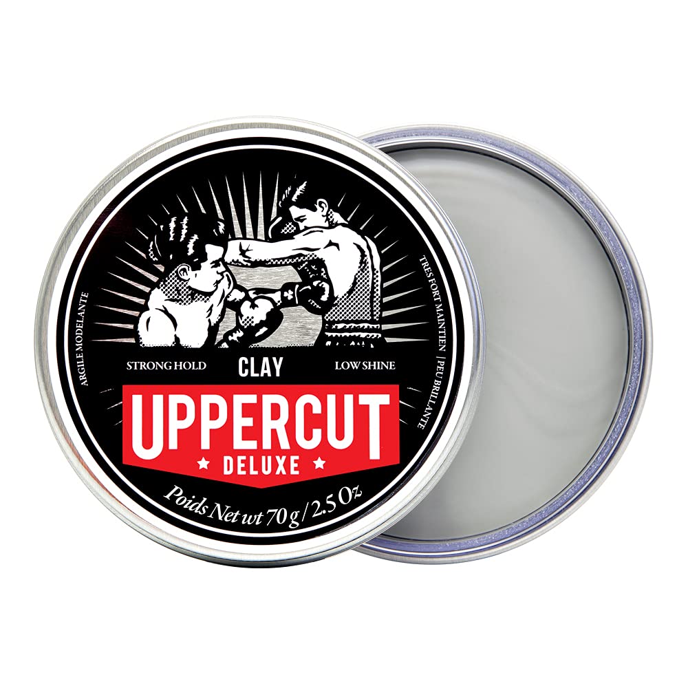 UPPERCUT DELUXE open jar displaying clay texture for effortless application