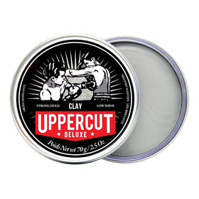UPPERCUT DELUXE open jar displaying clay texture for effortless application