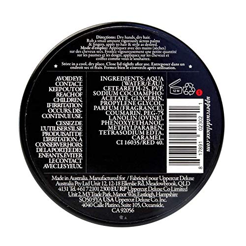 UPPERCUT DELUXE open jar texture highlighting smooth, workable pomade