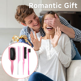 UQYNZO brush used on curly hair in action for improved curl definition