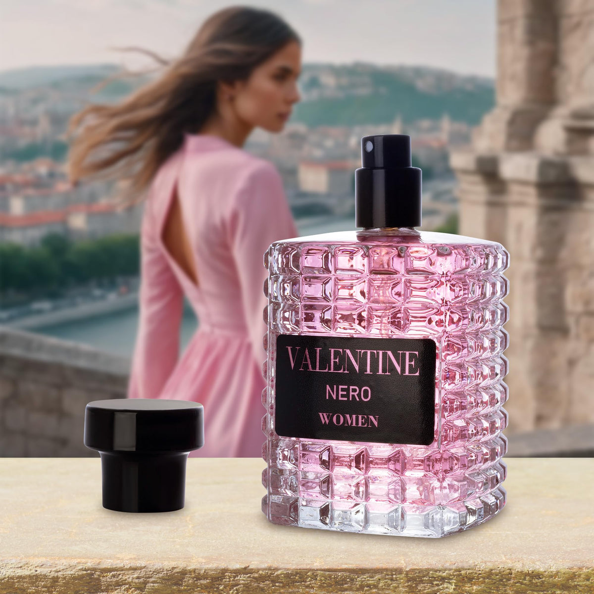 URBAN COLLECTION flatlay with ingredients evoking mood and modern amber-floral vibe