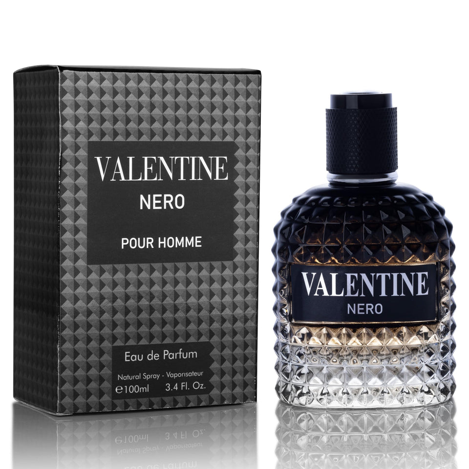 URBAN COLLECTION Valentine Nero bottle front view showing clean modern design and wearable appeal