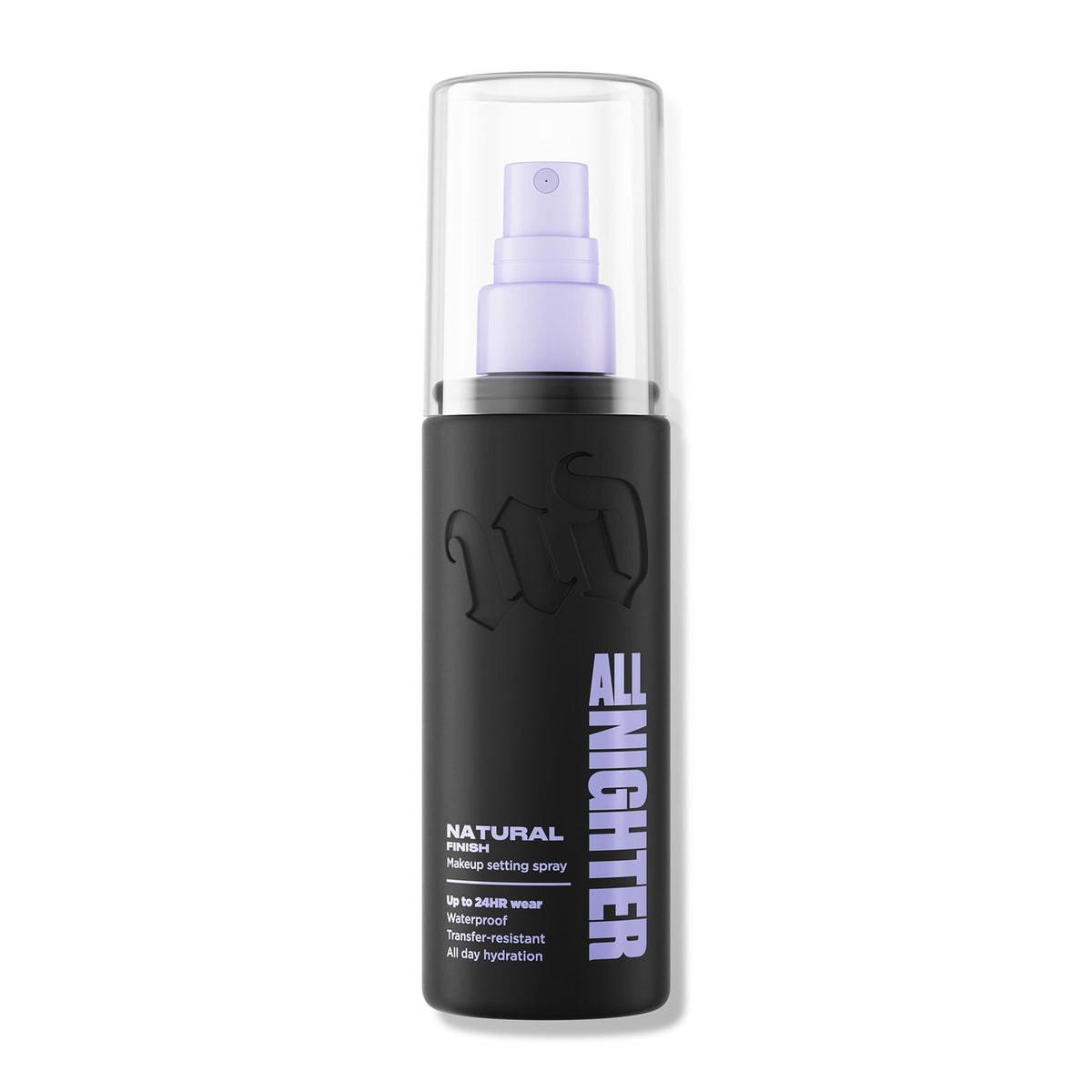 Urban Decay bottle front view showing branding and product benefits
